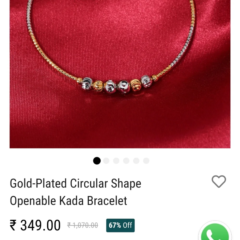 Priyaasi gold plated bangle kada...fix price - Picture 2 of 7